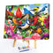 DIY Bird Flower Oil Paint by Numbers Kit Drawing on Canvas Pictures Home Deco