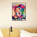 5D DIY Full Drill Diamond Painting Lion Cross Stitch Craft Kit (Color-k553)