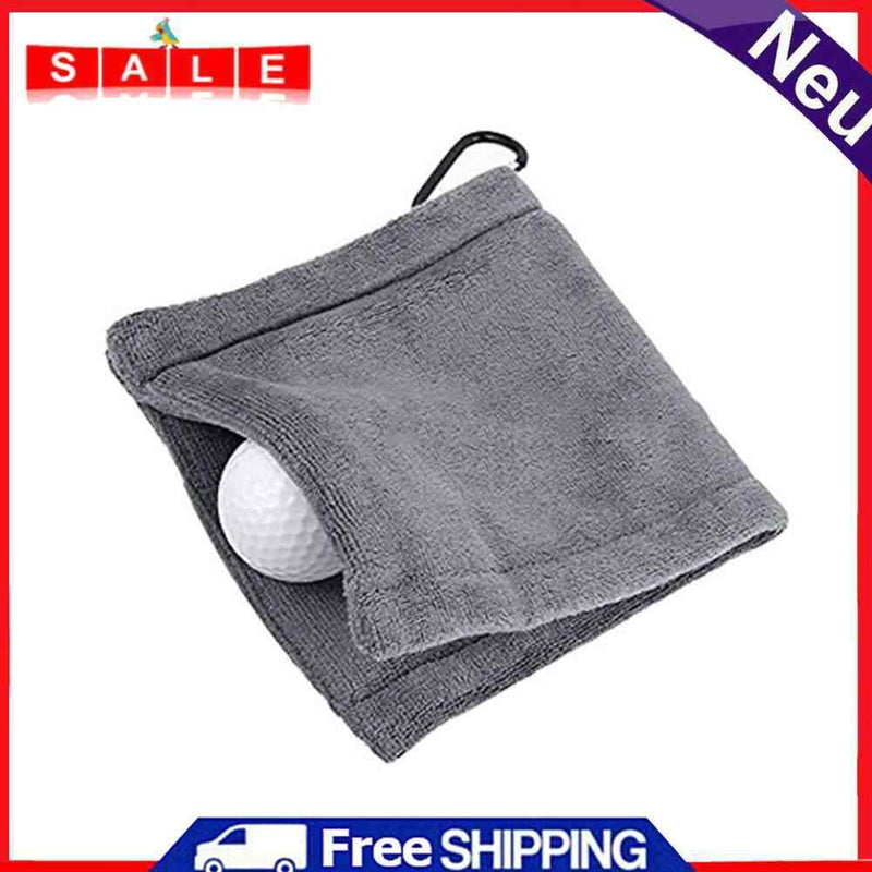 Microfiber Golf Ball Cleaning Towel Golf Club Wiping Cloth Cleaner (Grey)