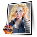 5D DIY Full Round Drill Diamond Painting Blond Girl Home Art Crafts Mosaic