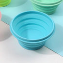 720ML Portable Silicone Bowls Lunch Box with Lid for Camping (Sky Blue) Newly
