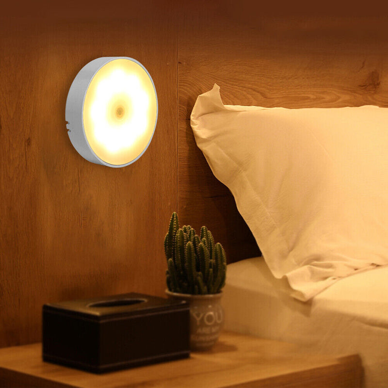 Home Mini LED Touch Night Light USB Charging Human Body Induction Wall Lamp