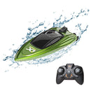 2.4GHz RC Boat High Speed LED Lights Waterproof Electric Ship Toys (Green) Newly