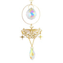 #A Crystal Wind Chime Butterfly Moth Metal Windbell Window Curtains Pendant Craf