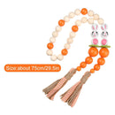 DIY Rabbit Farmhouse Rustic Beads Easter Tassel Easter Wood Beads Tassel