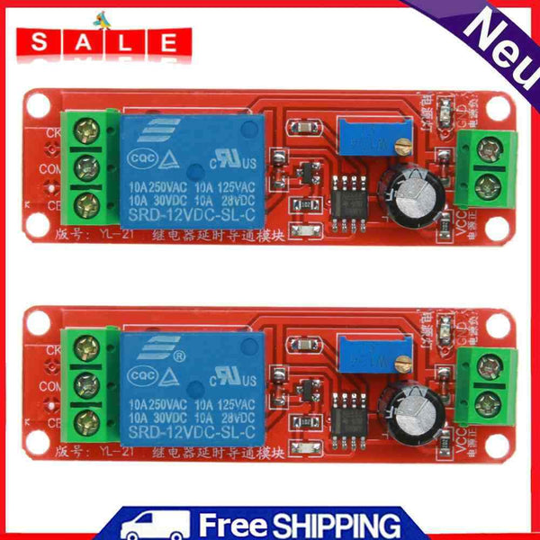 2pcs DC 12V 2200W Delay Relay Module Delay Relay Shield NE555 Timer