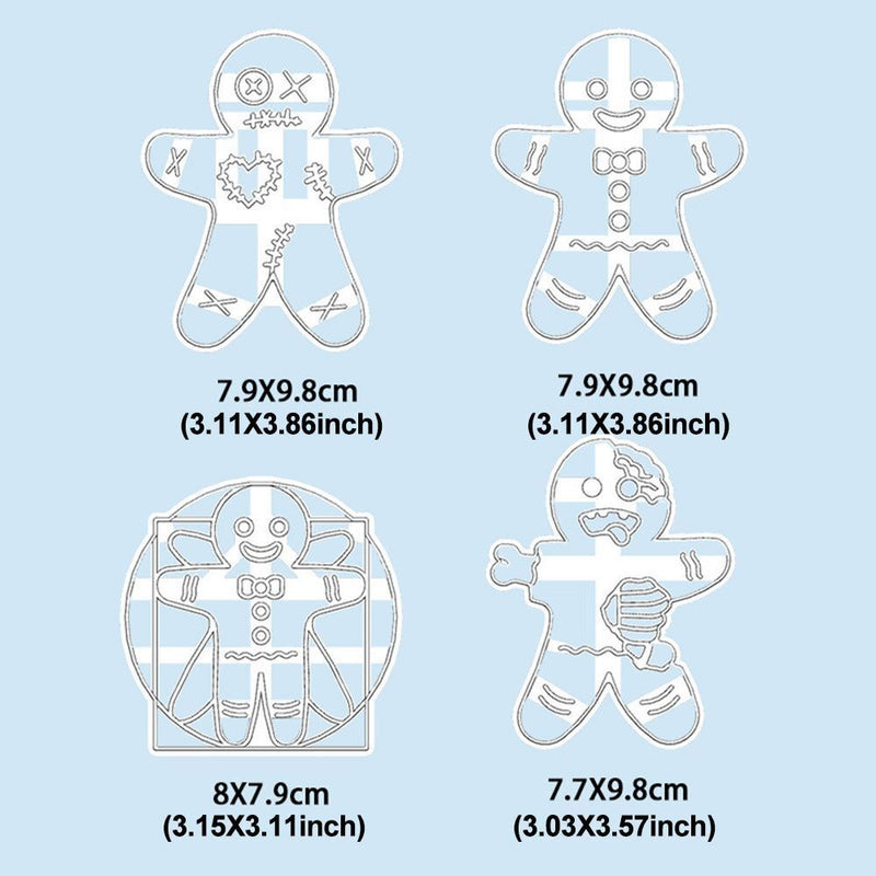 Vitruvian Happy Zombie Cookie Embosser Mold Biscuit Mold Halloween Christmas