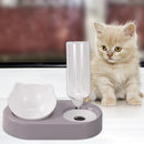 2 in 1 Pet Cat Feeder Bowl Automatic Drinking Water Puppy Bowl (Purple) Newly
