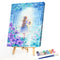 Frameless Girl with Lamp Oil Paint By Numbers DIY Kit Handmade Drawing On Canvas