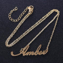 Fashion Women Letter Ambel Pendant Charm Clavicle Chain Necklace Jewelry