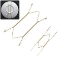 Frame W Type Porch Plates Hanger Wall Display Invisible Hook Dish Spring Holder