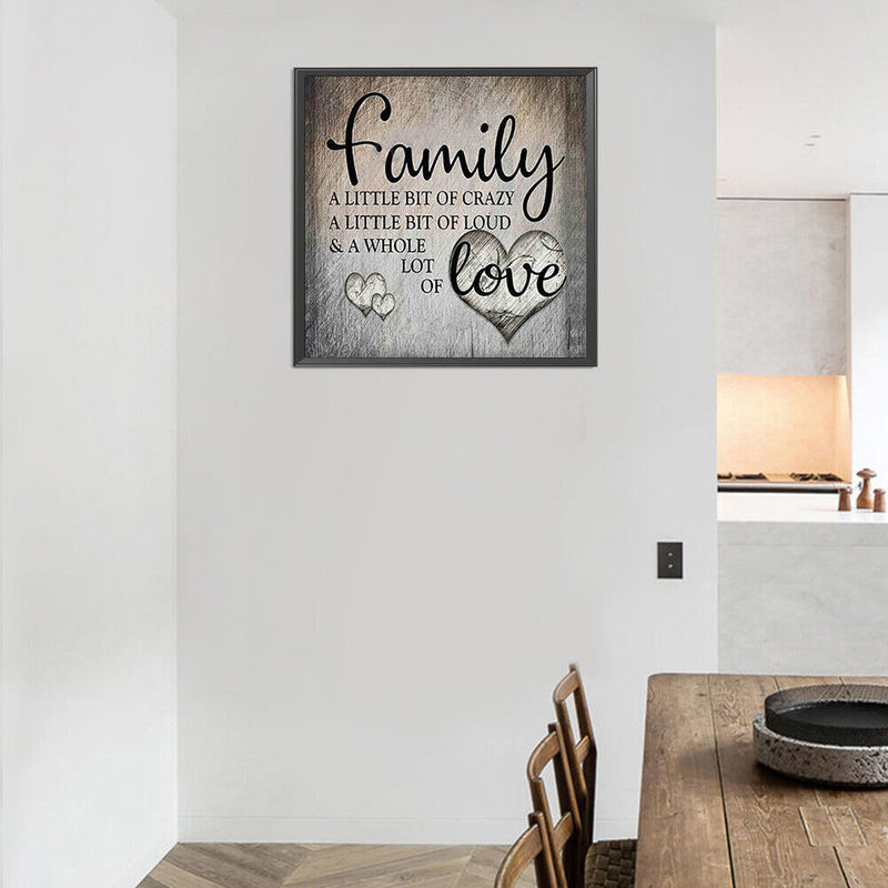 5D Diamond Painting Kit DIY Family Love Full Square Drill Mosaic Wall Picture