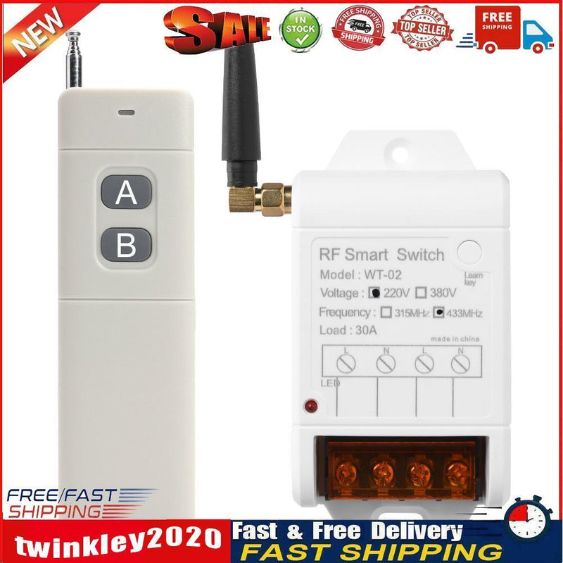 AK-WT02 220V 433MHz Switch Transmitter Wireless AB Buttons Remote Control Newly