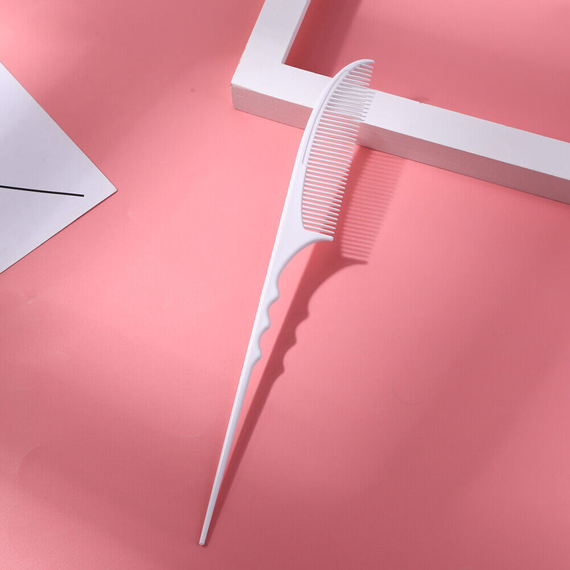 Pointed Tail Comb Anti-Static Plastic Rat Tail Hair Comb Hairdresser Hair Bru