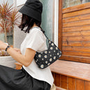 Fashion Flower Daisy Women Handbag Nylon Small Underarm Shoulder Tote Bags