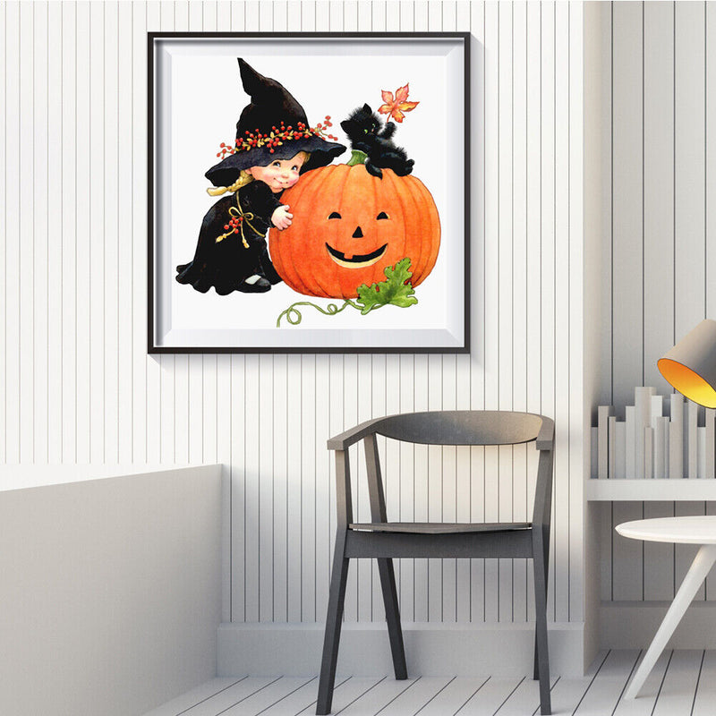 Diamond Painting 5D Full Round Drill Mosaic DIY Halloween Pumpkin Home Decor Kit