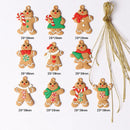 10pcs Xmas Gingerbread Man Tree Pendant Bedroom Exquisite Hanging Decor (S)