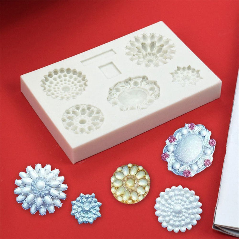 Drip Mold 5 Cavity European Gem Silicone Mold Chocolate Mould Turn Sugar