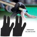 3-Finger Open Lycra Snooker Billiard Gloves Left/Right Universal (Black) Newly