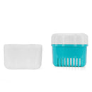 Denture Box Bathroom Travel Denture Cup False Tooth Cleaning Container (D) Newly