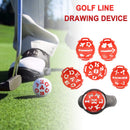 7pcs Golf Ball Liner Drawing Alignment Marker Golf Training Aids (Red) Newly