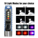 Keychain LED Flashlight Mini Pocket Torch for Outdoor EDC Emergency (Blue)