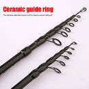 Telescopic Casting Rock Fishing Rod Portable Carbon Fiber Pole (2.4m)