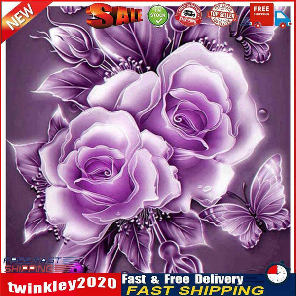 Rose 5D Diamond Painting Embroidery DIY Craft Cross Stitch Decor(Burgundy Newly