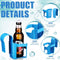 Swimming Pool Cup Holder-Durable Plastic Material Drinks & Water BlueGrey