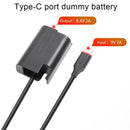 for Panasonic Camera Type-C to BLK22 Camera Battery Convert Dummy Battery