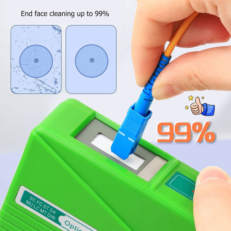Optic Fiber End Face Cleaning Box Wiping Tool Pigtail Cleaner Cassette for SC FC
