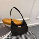 Women Solid Color Shoulder Bag Female Small All-match Travel Zipper Handbags