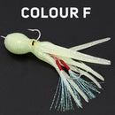5x 11cm 22g Octopus Soft Fishing Lures Jig Hook Artificial Wobbler Bait (F)
