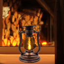 Solar Powered Retro Classic Kerosene Lamp Portable LED Lantern Light (B) Newly