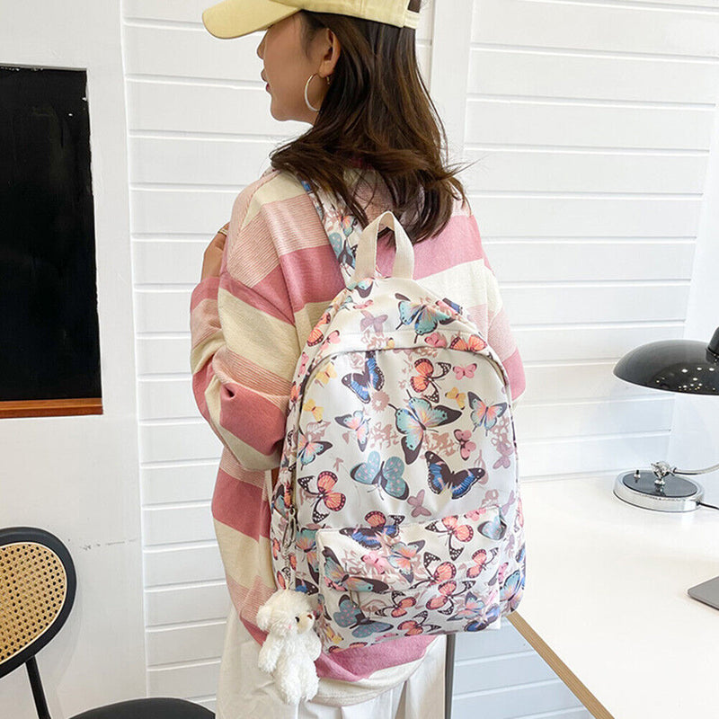 Fashion Backpack with Pendant Laptop Rucksack Large Capacity for Outdoor Camping