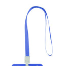 Double Sided ID Card Protector Waterproof Name Badge Holder (Dark Blue)