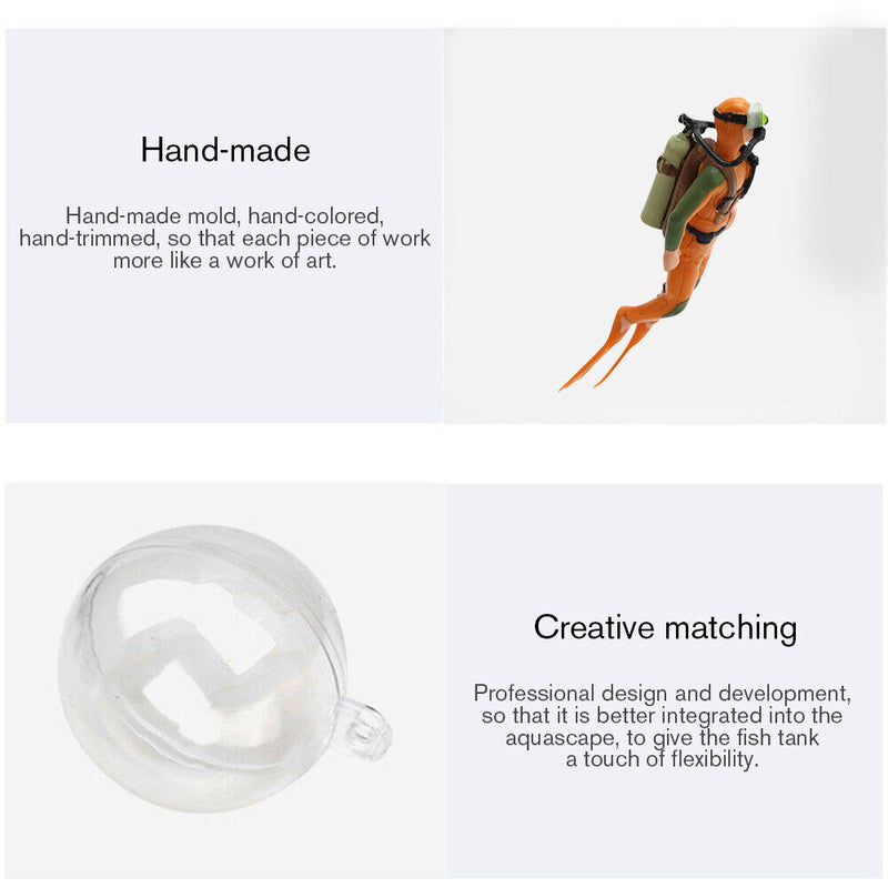 Diver Fish Tank Ornaments Aquarium Landscape Decoration (Blue Long Leg) Newly