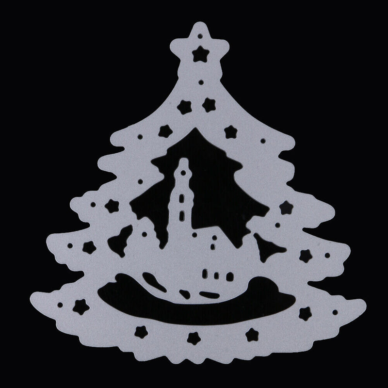 Christmas Tree Chip Lifting Tools Stencils for Scrapbooking Dying Short