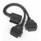 16-pin Right Angle OBD2 Splitter 1 for 2 Y Cable OBDII Extension Line(30cm)