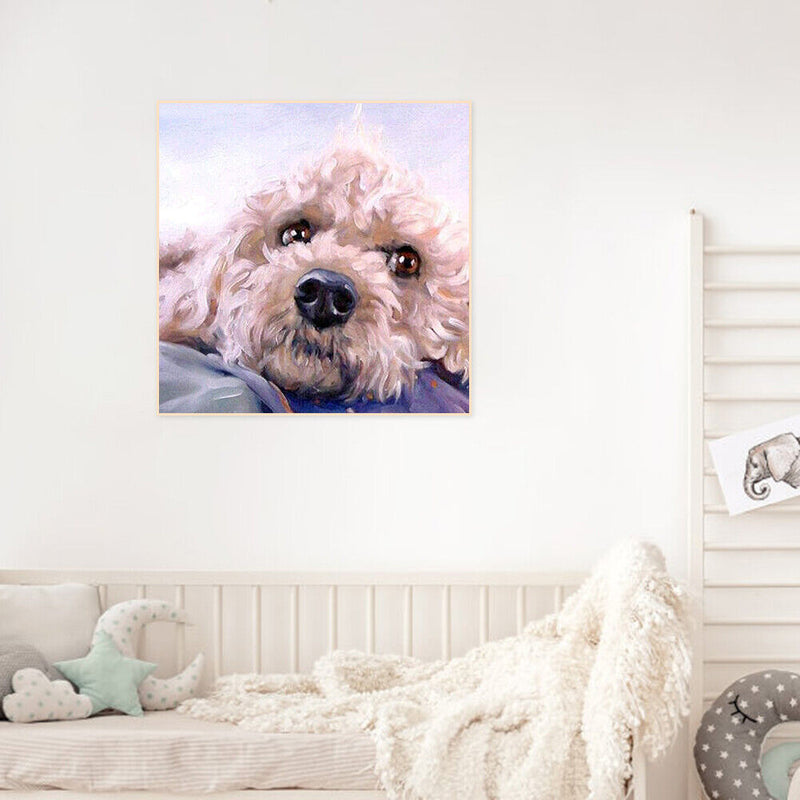 Oil Paint By Numbers Pet Dog on Canvas Digital Painting DIY Wall Art Handic