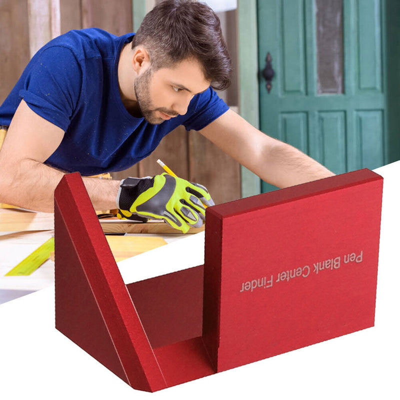 Aluminum Alloy Pen Blank Center Finder Woodworking 45 Degree Line Caliber Rul