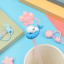 Drinking Dust Cap Silicone Straw Plug Cartoon Plugs Cover Cup Accessories