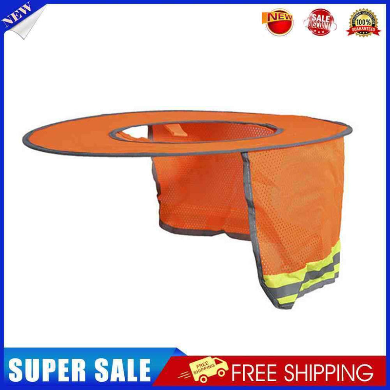 Summer Covers Hard Hat Neck Shield Sun Visor Protection (2pcs Orange)