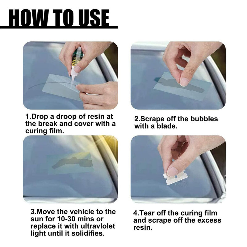 Window Screen Restore Windshield Cracked Car Window Glass Repair Fluid Curing