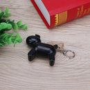 Dog Shaped Voice Control LED Key Finder Locator Key Chain Whistle (Black)