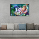 Full Round Drill Picture DIY Book Girl 5D Mosaic Diamond Painting Poster Newly