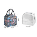 Cooler Lunch Box Portable Insulated Oxford Thermal Food Picnic Bags (Gray) Newly