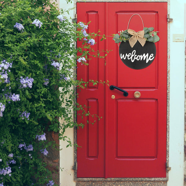 Decorations Rustic Door Hangers Porch Welcome Sign Hanging Door Sign Wreaths