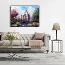 Painting By Numbers Kit DIY Rainbow Castle Canvas Oil Art Picture Craft