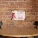 Home Weatherproof Retro Chic Person Sign Iron Painting Wall Drawing Templates